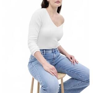 Gap Modern V-Neck T-Shirt Fresh White NWT Medium